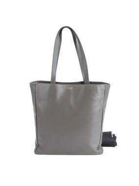 Saint Laurent Yves Leather Tote Shoulder Hand Gray